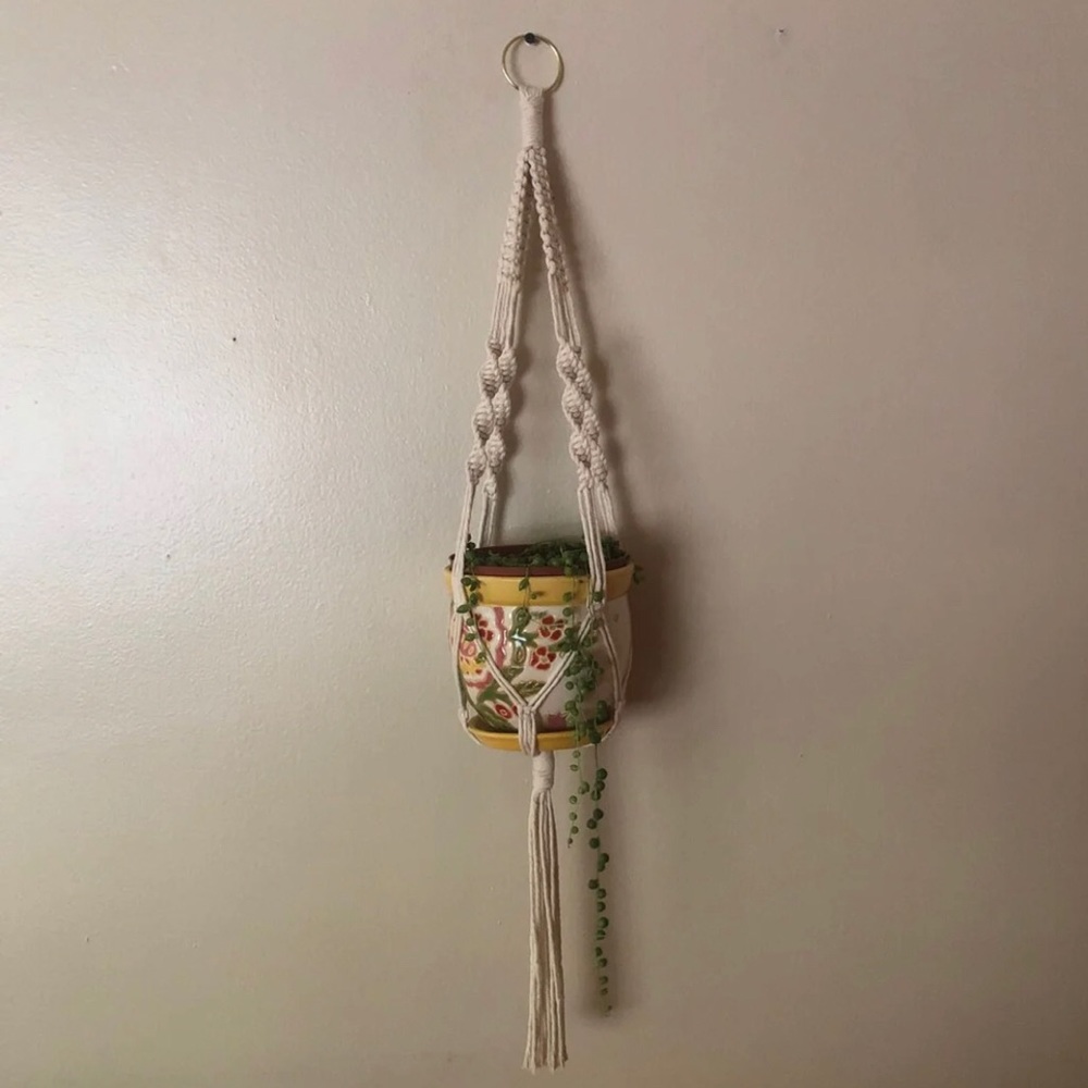 Handmade macrame plant hanger